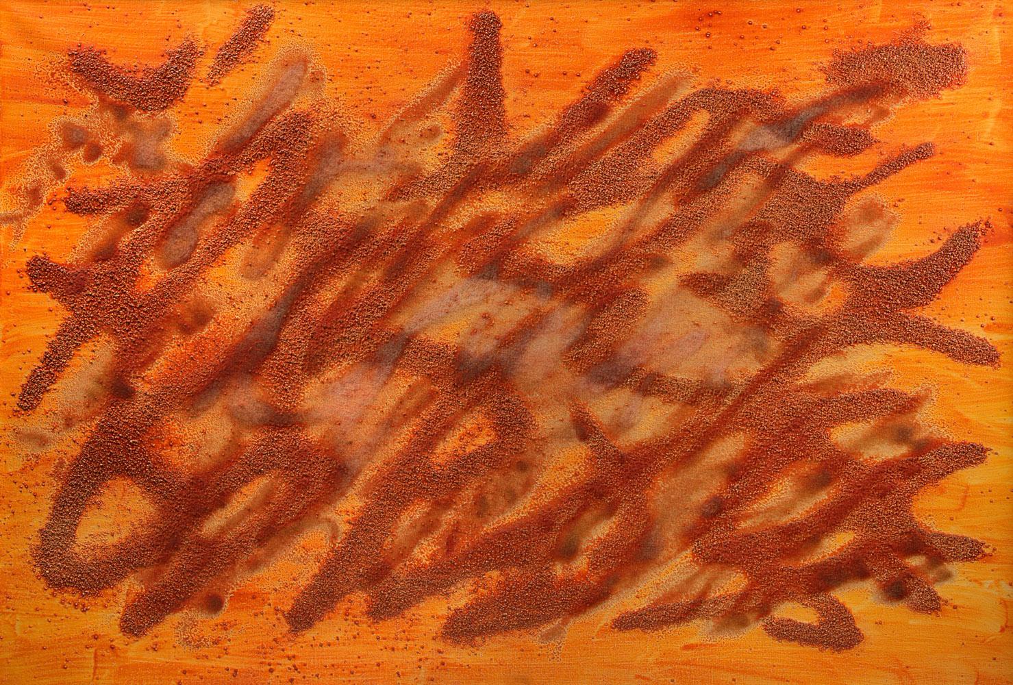 Cangiante Arancione - Painting by Giulio Turcato