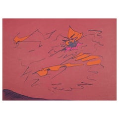 Composition abstraite - Lithographie et sérigraphie de Giulio Turcato - 1973