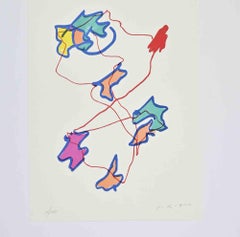 Composizione astratta - Litografia di Giulio Turcato - 1973