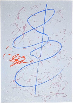 Composizione astratta - Litografia di Giulio Turcato - Anni '70 