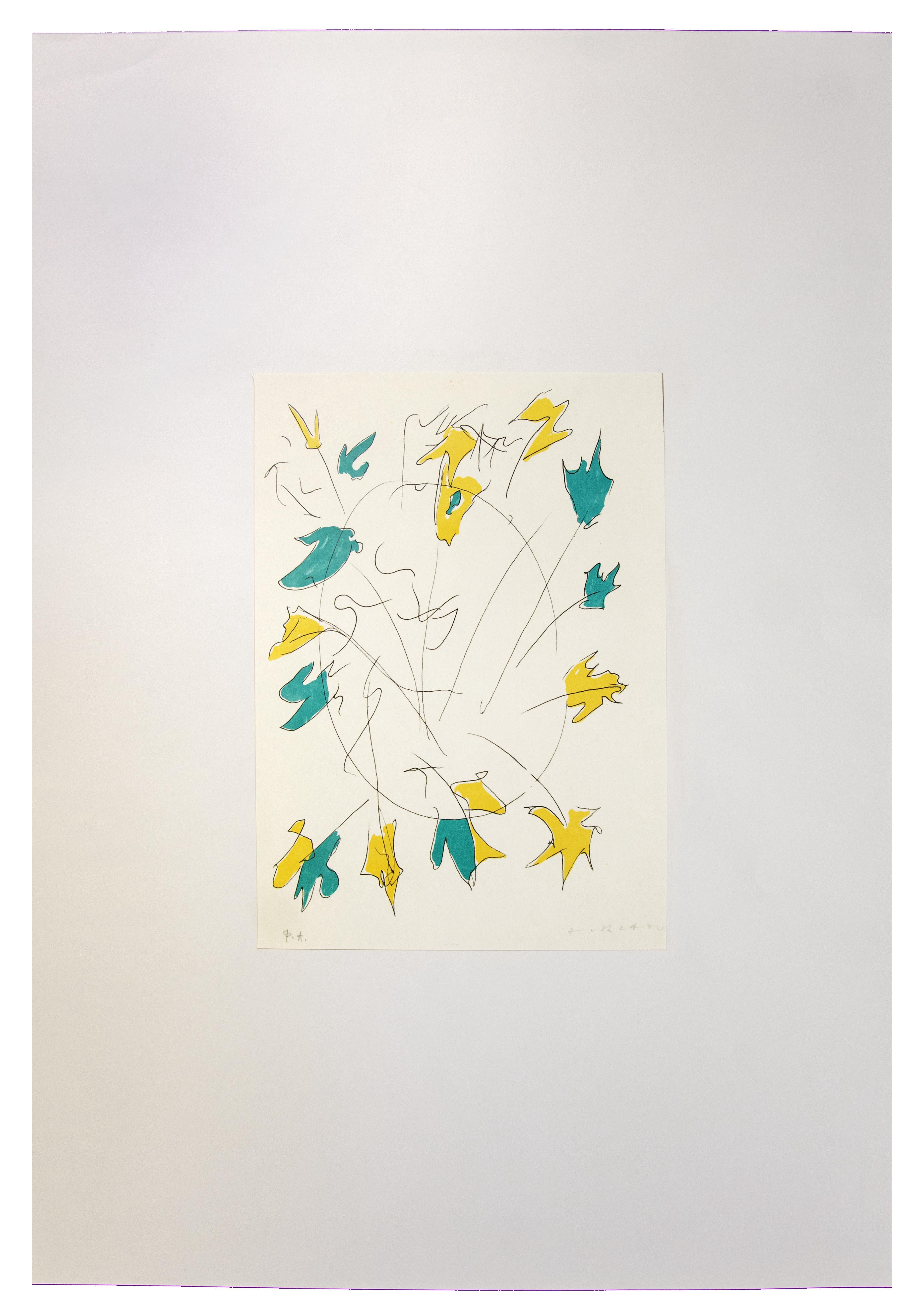 Abstract Composition is a colored screen print realized by the contemporary artist Giulio Turcato.

Hand-signed in pencil on the lower right.

Numbered on the lower left margin, edition of 100 copies.

Giulio Turcato (1912 - 1995) was an Italian