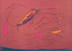 Abstrakte Komposition – Raumteilerdruck von Giulio Turcato – 1973