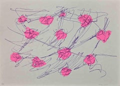 Abstrakte Komposition – Raumteilerdruck von Giulio Turcato – 1970er Jahre