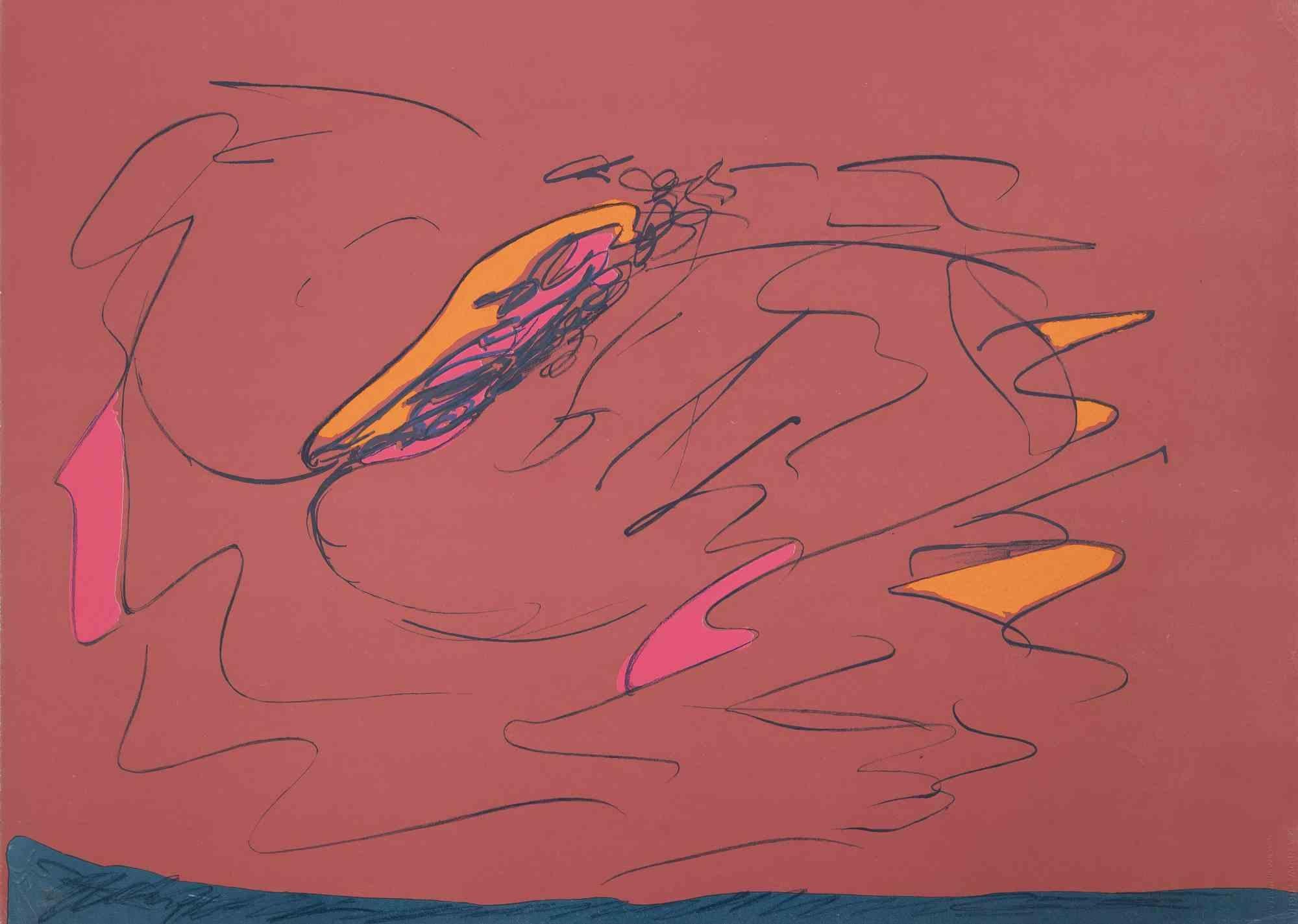 Composizione astratta è una serigrafia colorata realizzata dall'artista contemporaneo Giulio Turcato (Mantova, 1912 - Roma, 1995) nel 1973. 

Buone condizioni. Edizione 14/100.

Giulio Turcato (Mantova, 1912 - Roma, 1995) è stato un artista italiano