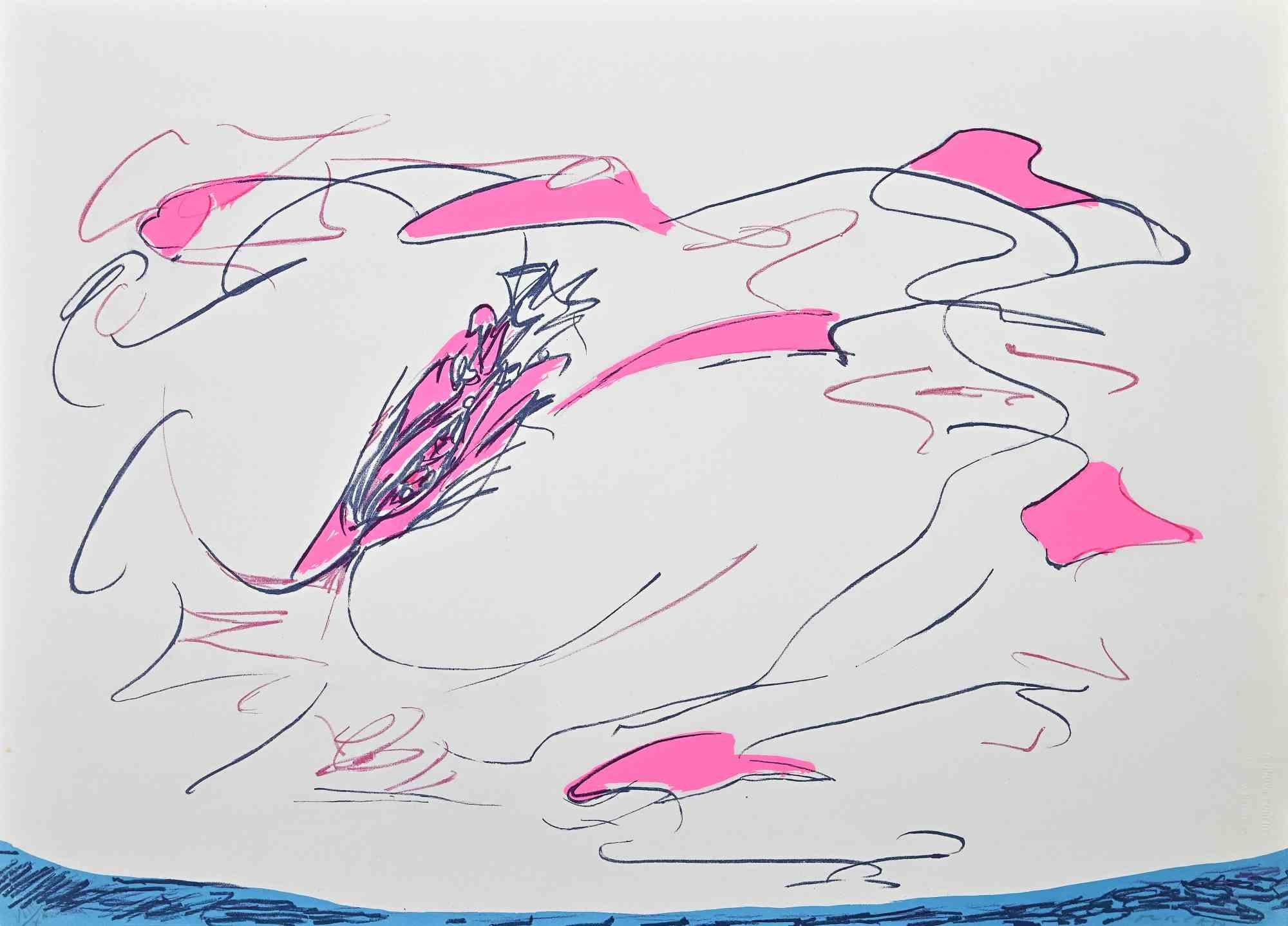 Abstract Composition ist ein farbiger Siebdruck des zeitgenössischen Künstlers Giulio Turcato aus dem Jahr 1973.

Handsigniert mit Bleistift unten rechts.

Nummeriert am linken unteren Rand, Ausgabe VIII/X.

Echtheitslabel von La Nuova Foglio auf