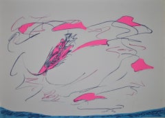 Abstract Composition - Screen print by Giulio Turcato - 1976