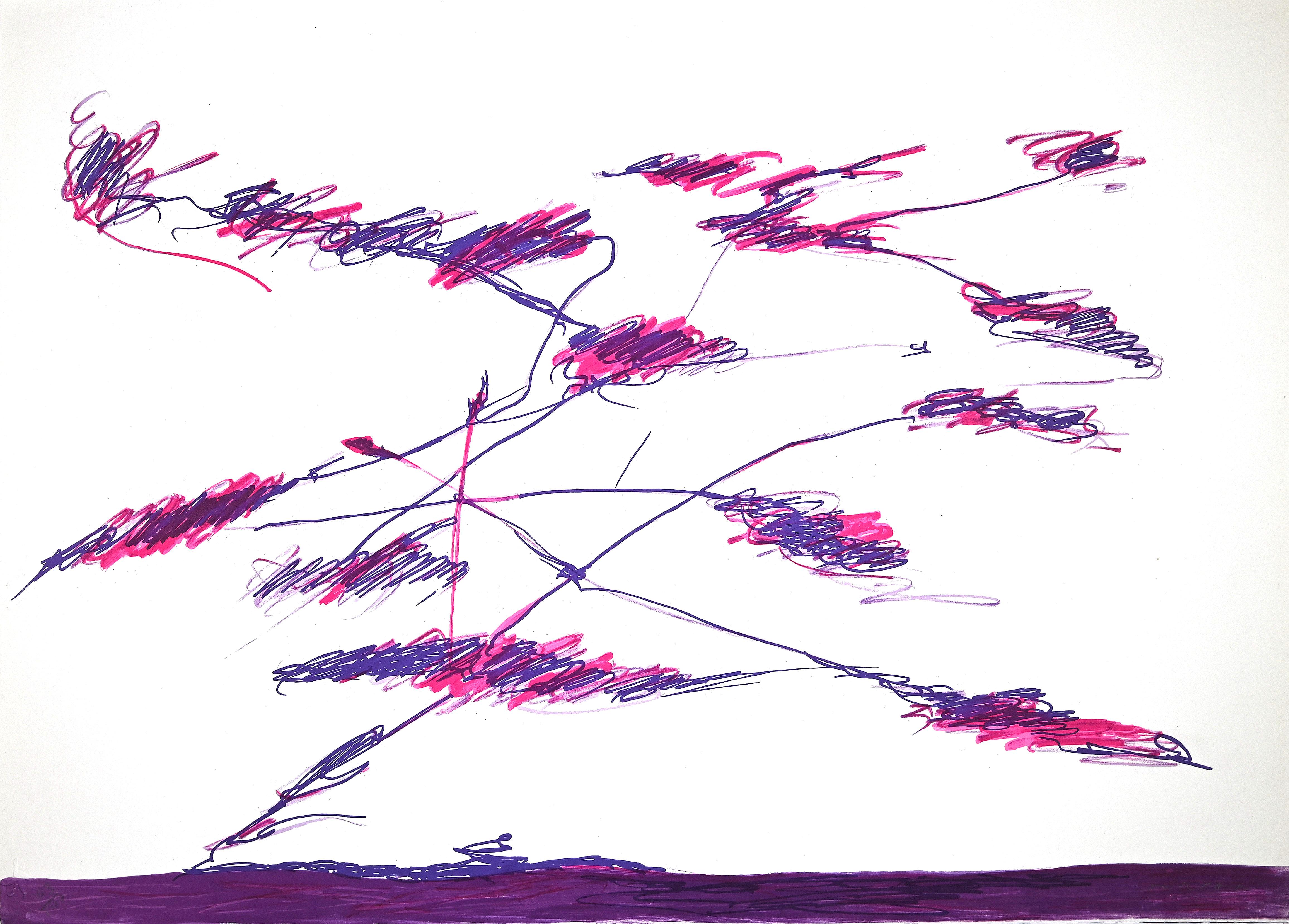 Abstract Violet Composition is a colored screen print realized by the contemporary artist Giulio Turcato.

Hand-signed in pencil on the lower right.

Numbered on the lower left margin, edition of 100 copies.

Authenticity label of La Nuova Foglio on