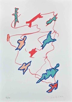 Leaves – Original Siebdruck von Giulio Turcato – 1973