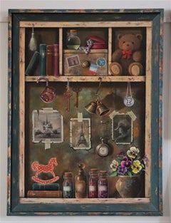 Espacio interior Bodegón contemporáneo Pintura al óleo de Giulnara Khabibulina