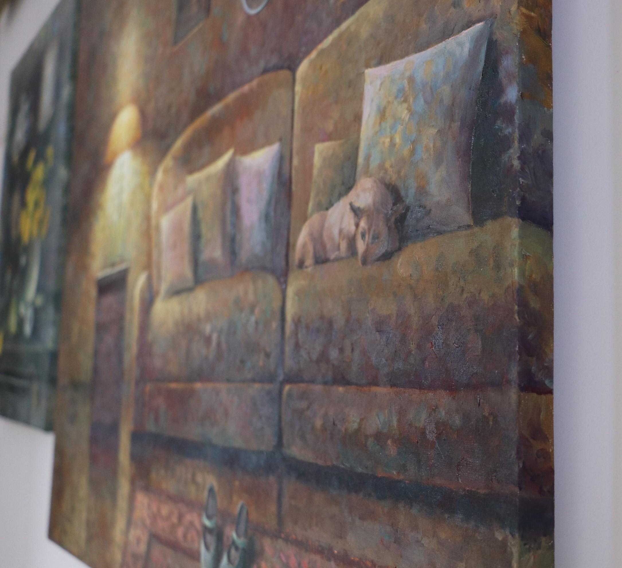 The evening light. (Realismus), Painting, von Giulnara Khabibulina