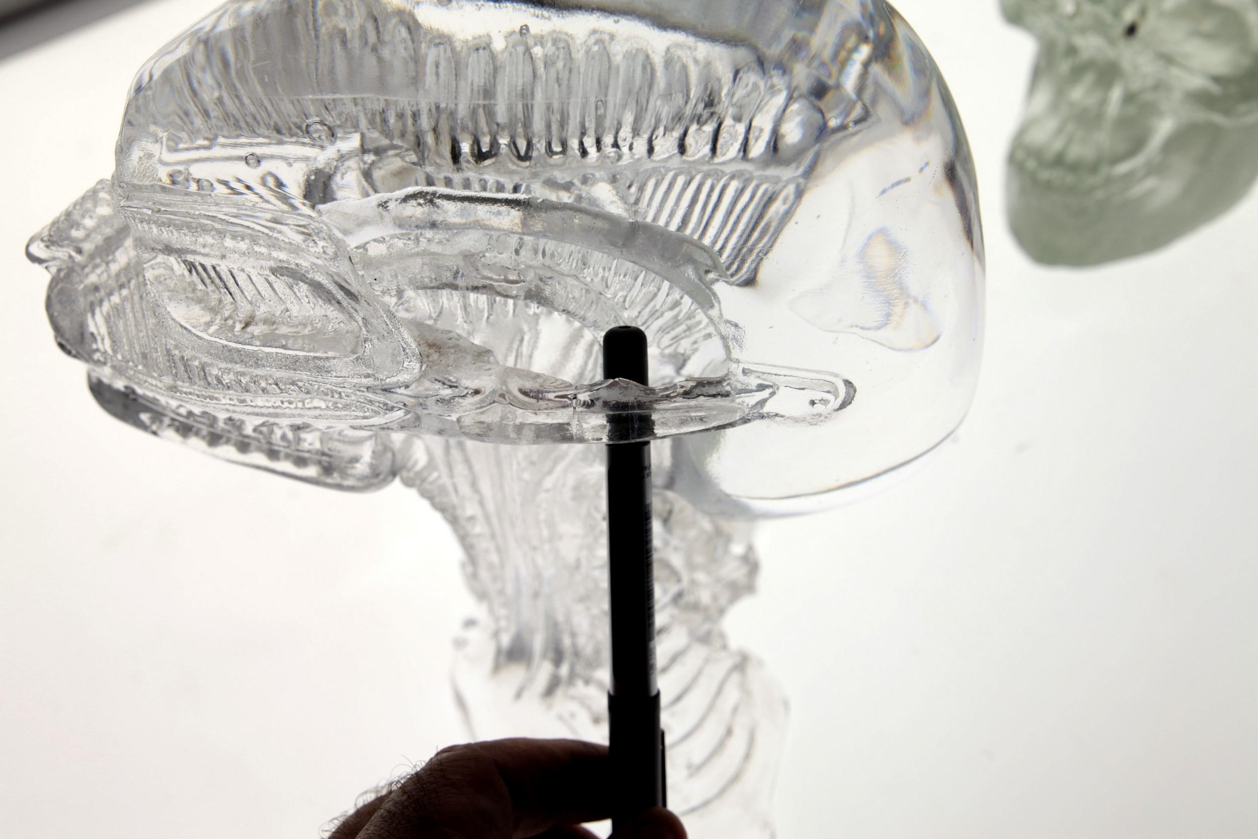 Giuman, Memento Mori Trittico Evolution, Murano Glass Lost Wax Cast, 2010 9