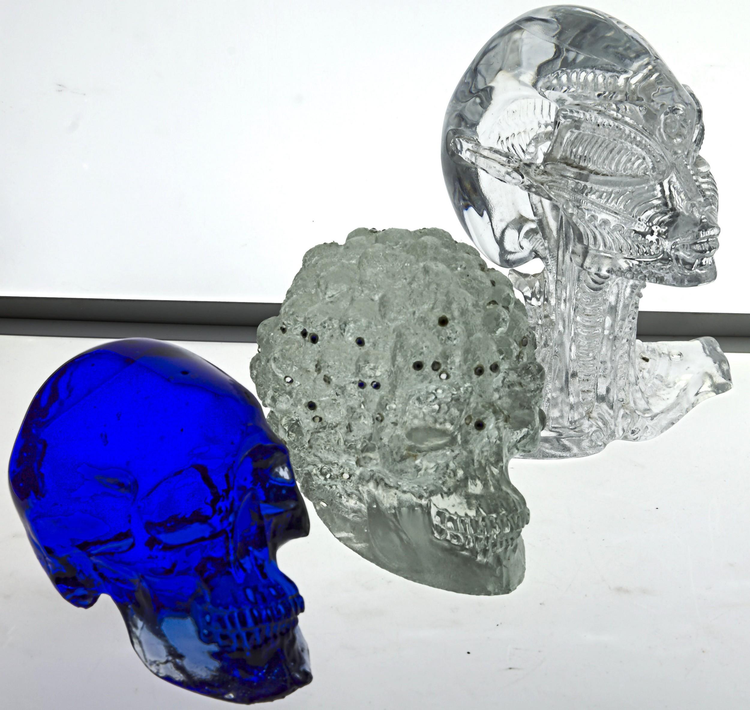Modern Giuman, Memento Mori Trittico Evolution, Murano Glass Lost Wax Cast, 2010