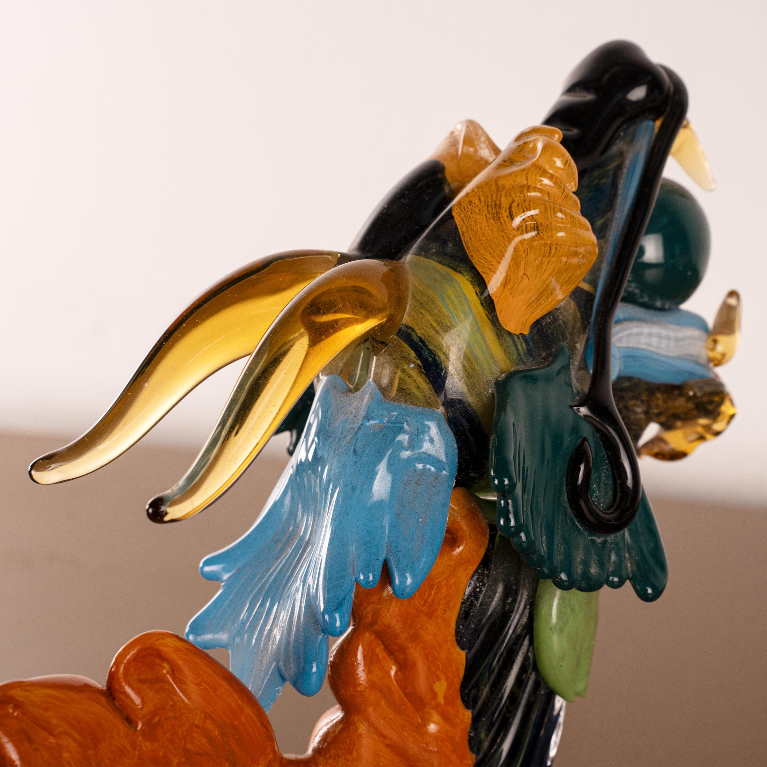 GIUMAN Murano Glas Skulptur Großer Drache, Made in Italy, auf Lager im Zustand „Hervorragend“ im Angebot in Venezia, IT