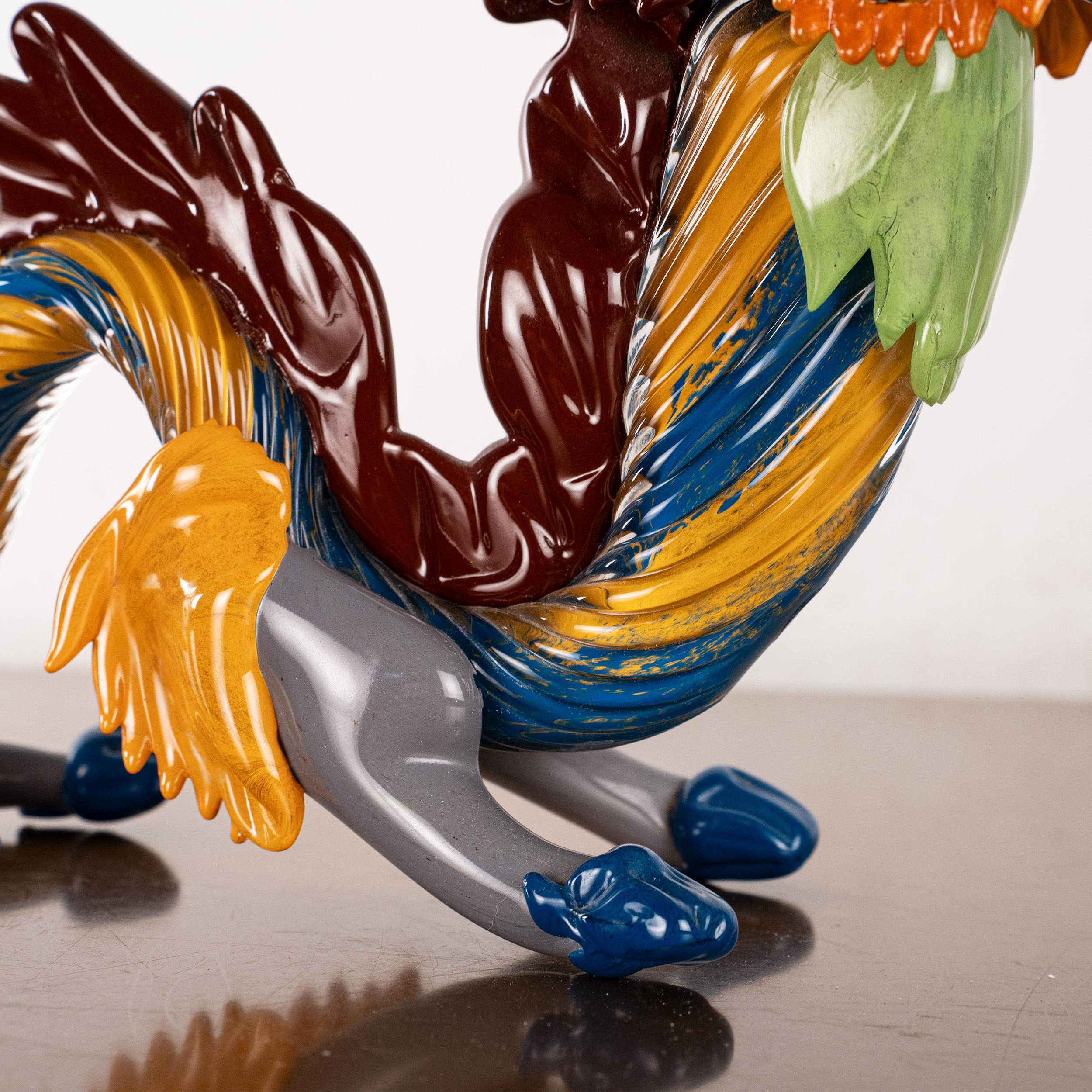 GIUMAN Murano Glas Skulptur Großer Drache, Made in Italy, auf Lager (20. Jahrhundert) im Angebot