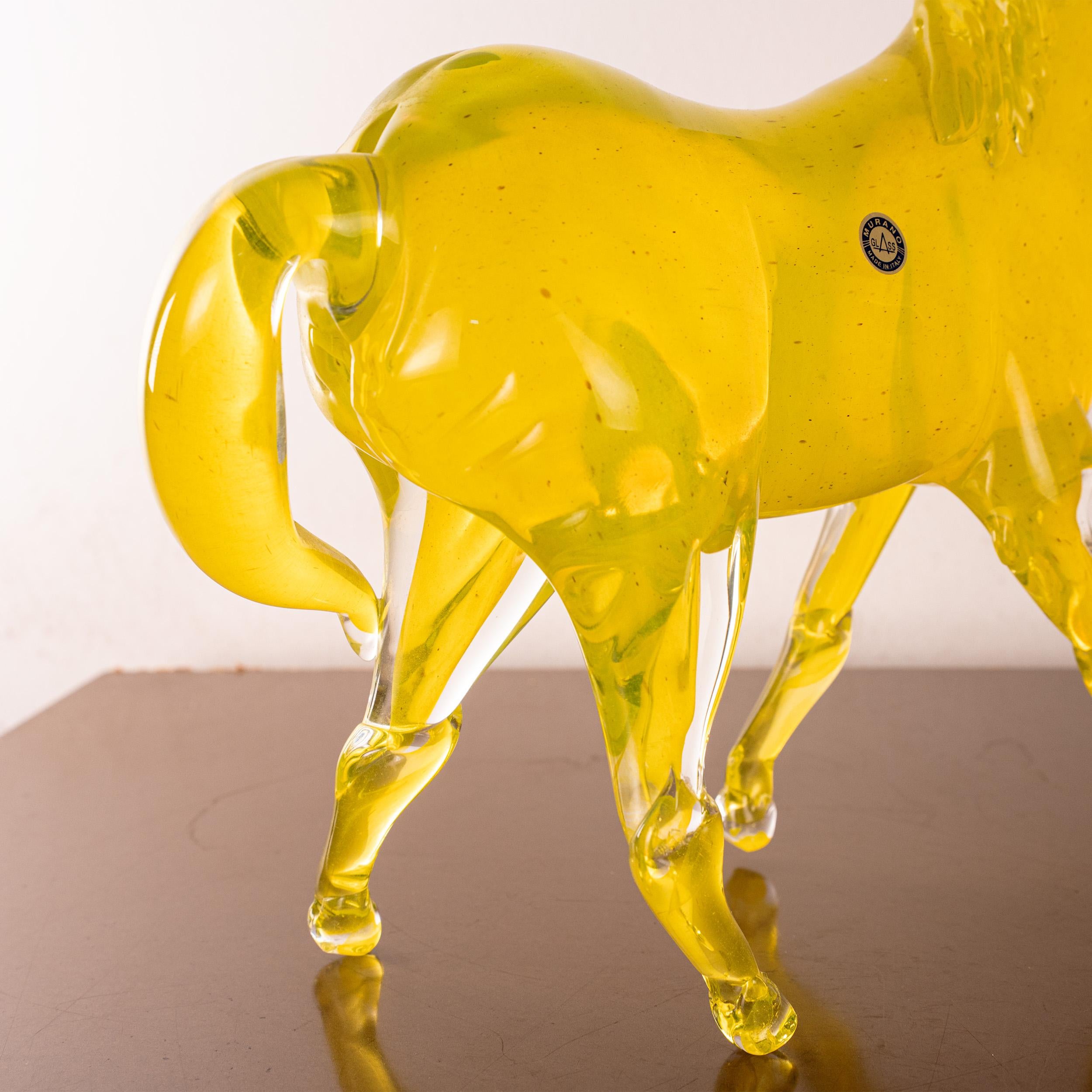 Sculture di grandi cavalli in vetro di Murano GIUMAN, Made in Italy, disponibili in stock in vendita 5