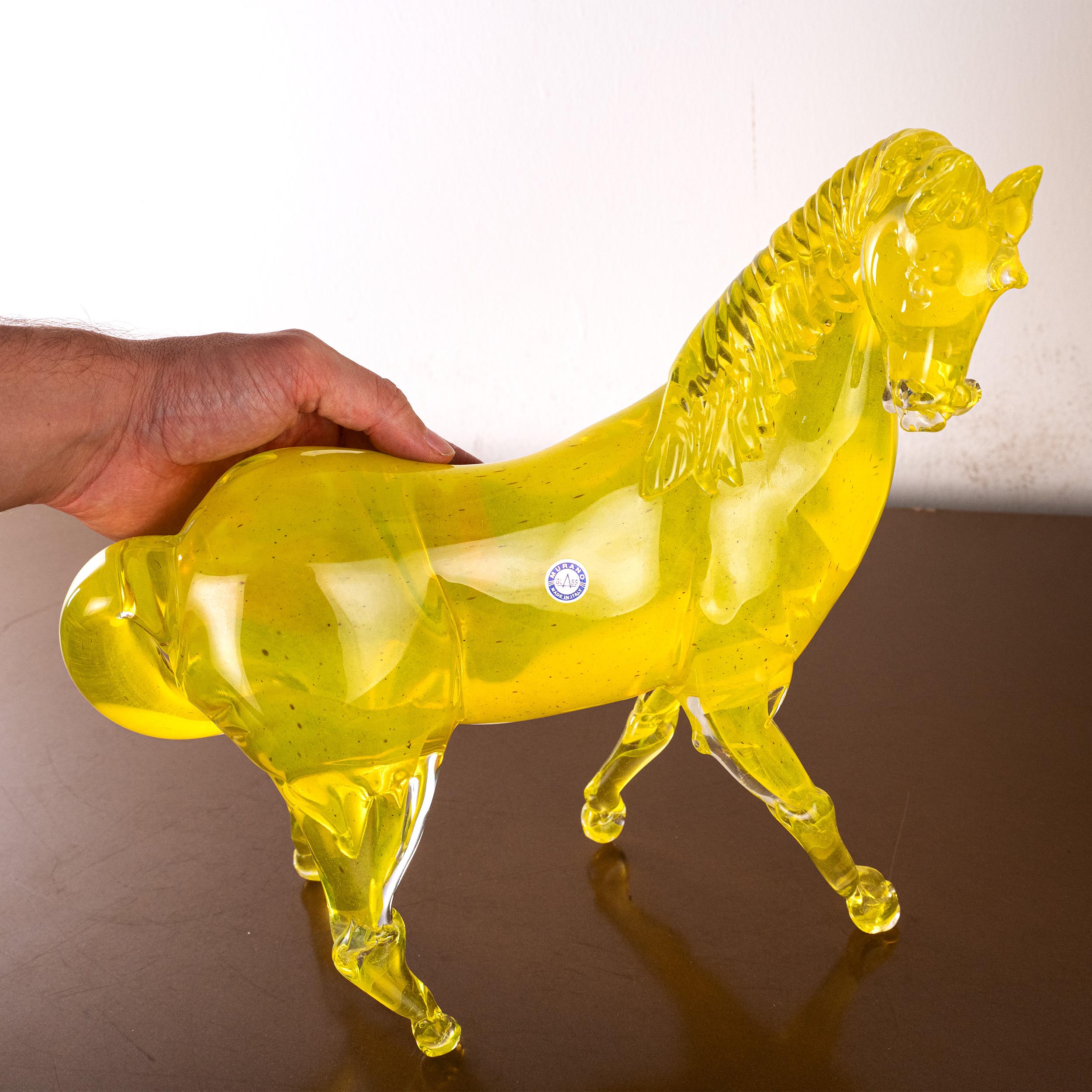 Sculture di grandi cavalli in vetro di Murano GIUMAN, Made in Italy, disponibili in stock in vendita 8