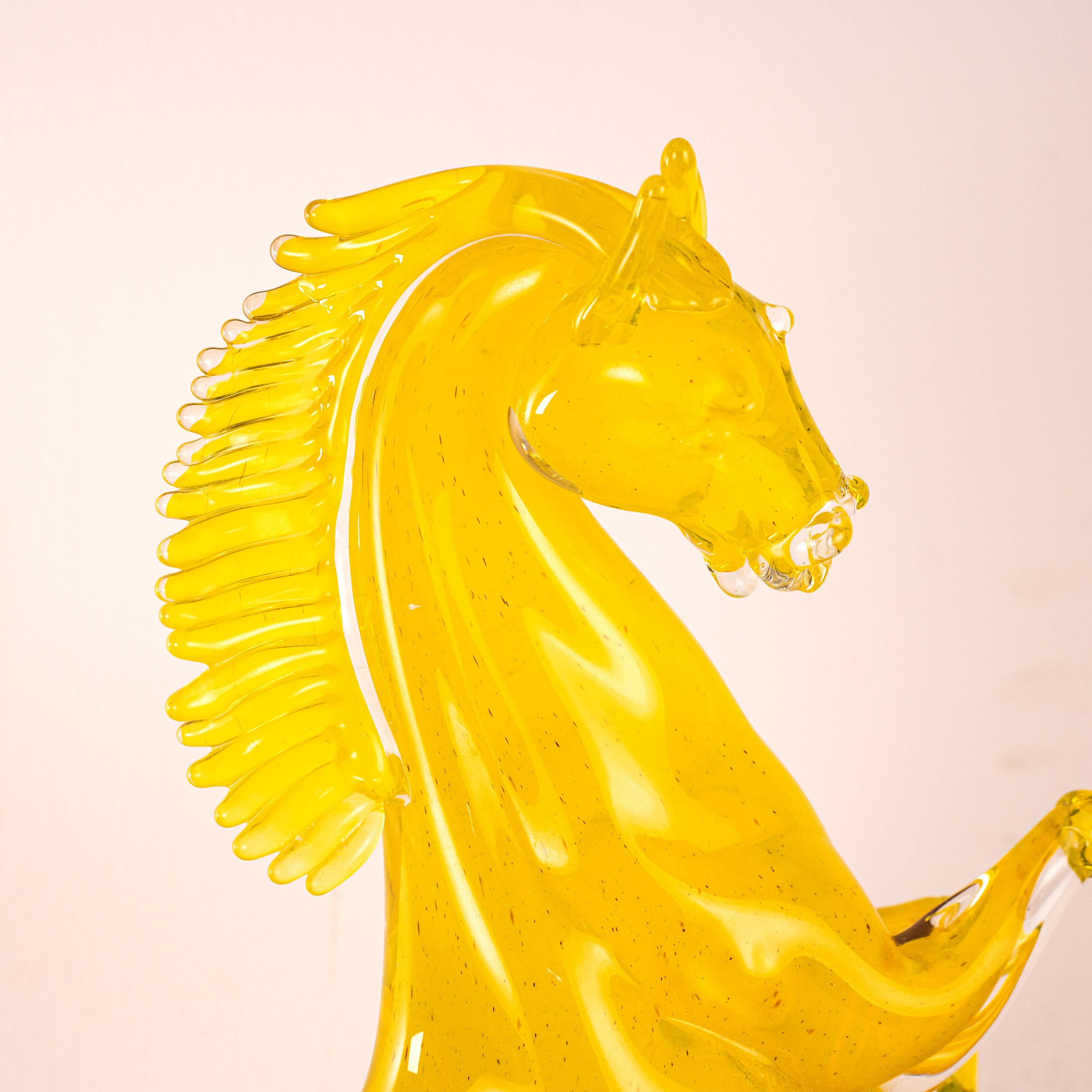 Vetro di Murano Sculture di grandi cavalli in vetro di Murano GIUMAN, Made in Italy, disponibili in stock in vendita