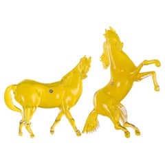 GIUMAN Murano Glass Big Horses Sculptures, Made in Italy, Available in Stock