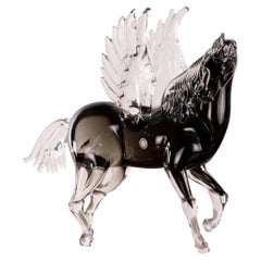 GIUMAN Scultura Pegaso in vetro di Murano fatta a mano Made in Italy, disponibile in stock