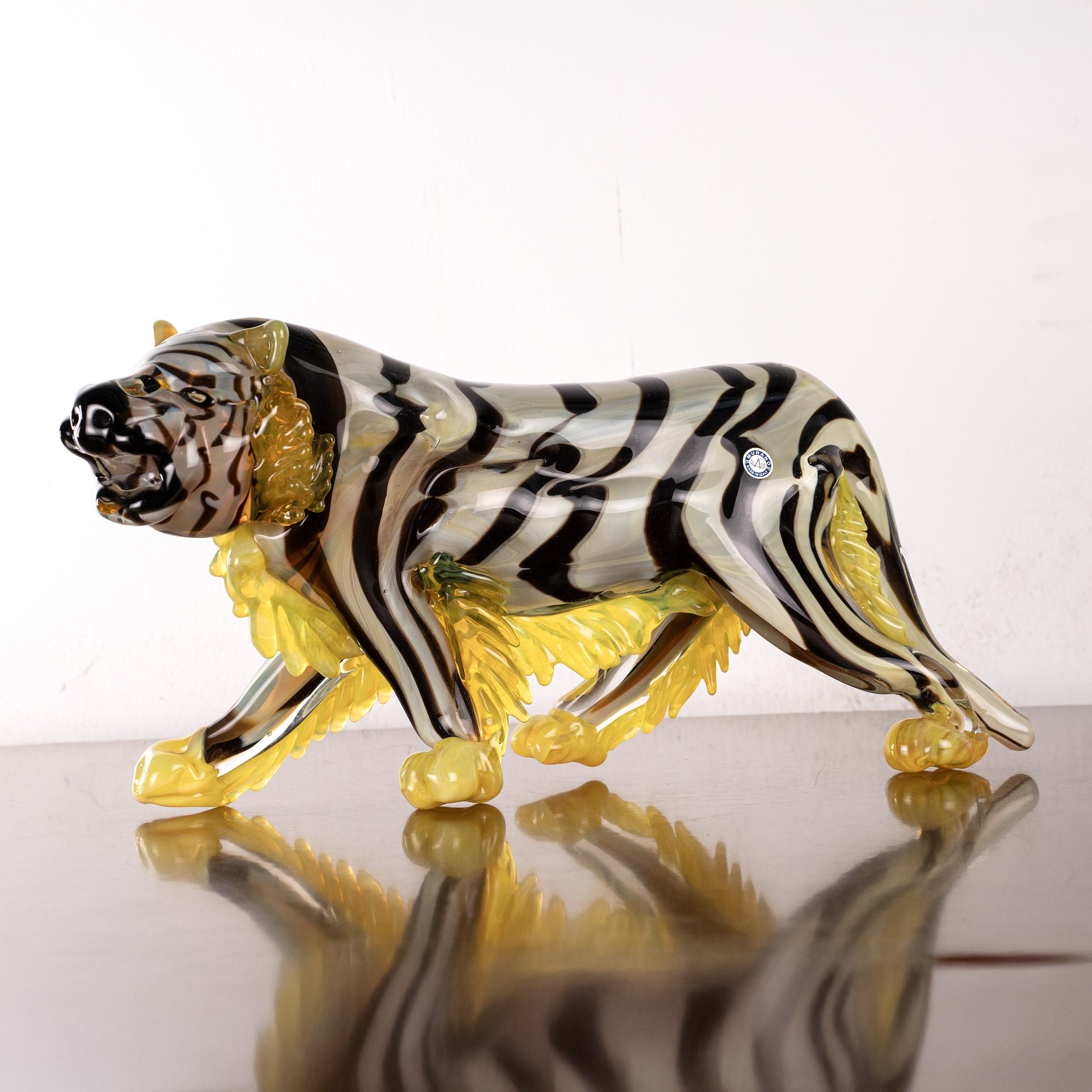 Murano Glass Tiger - 4 For Sale on 1stDibs | murano tigers of