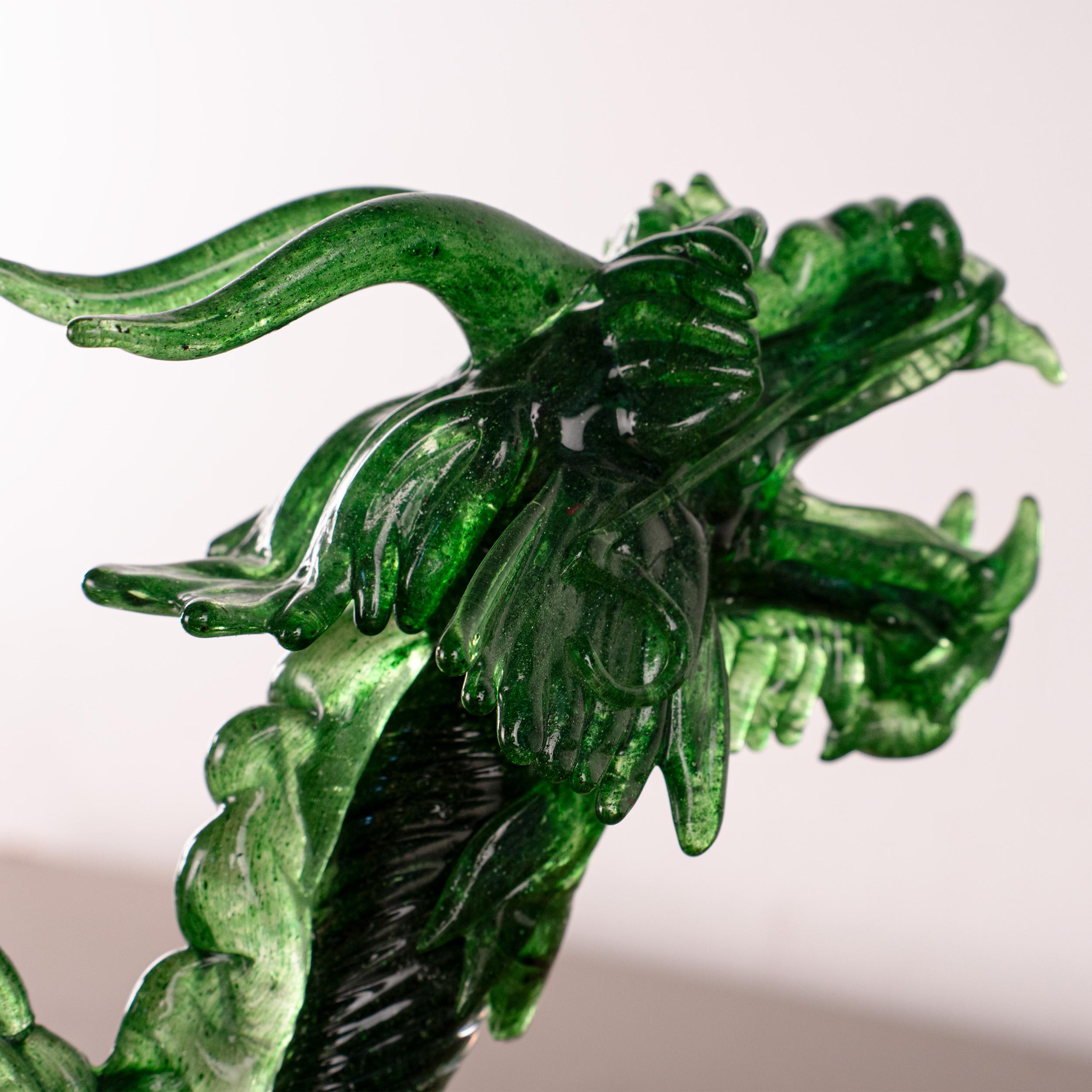 Fait main GIUMAN Sculpture en verre de Murano Greene & Greene Bigli fait en Italie, disponible en stock en vente