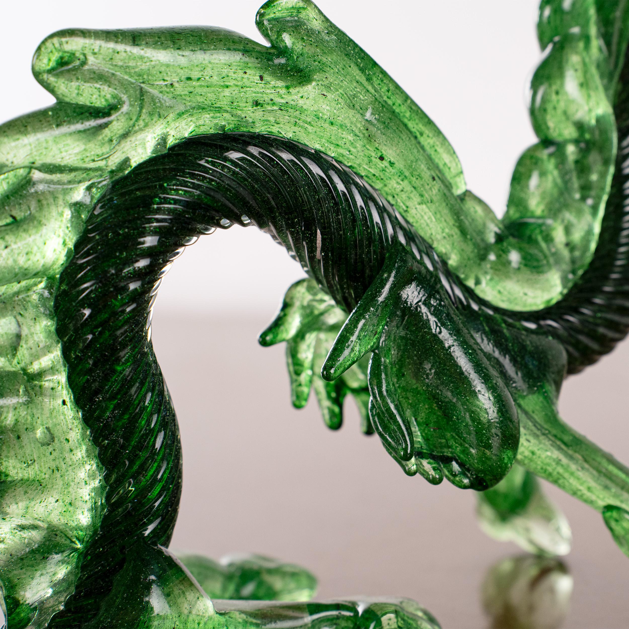 GIUMAN Sculpture en verre de Murano Greene & Greene Bigli fait en Italie, disponible en stock Excellent état - En vente à Venezia, IT