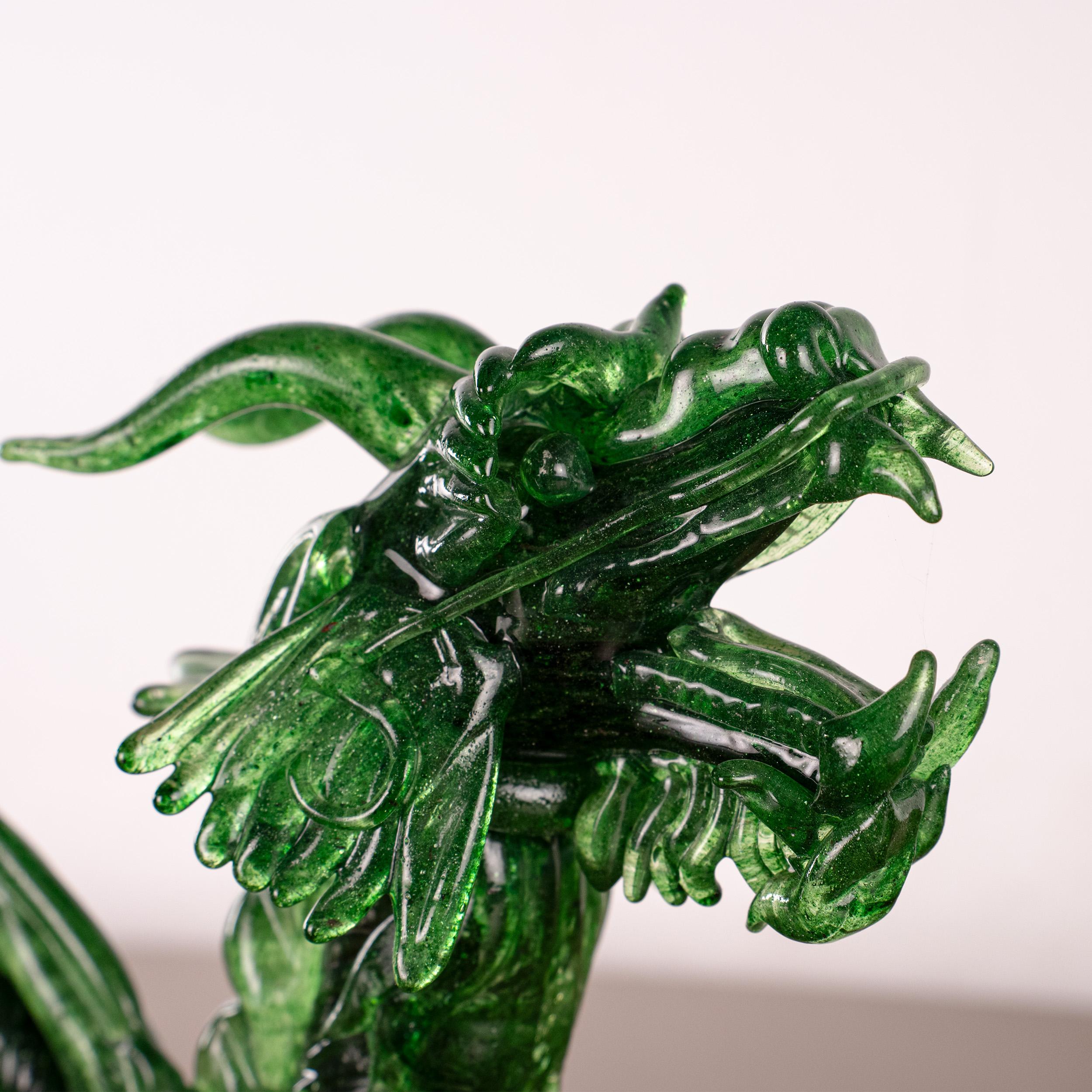 20ième siècle GIUMAN Sculpture en verre de Murano Greene & Greene Bigli fait en Italie, disponible en stock en vente