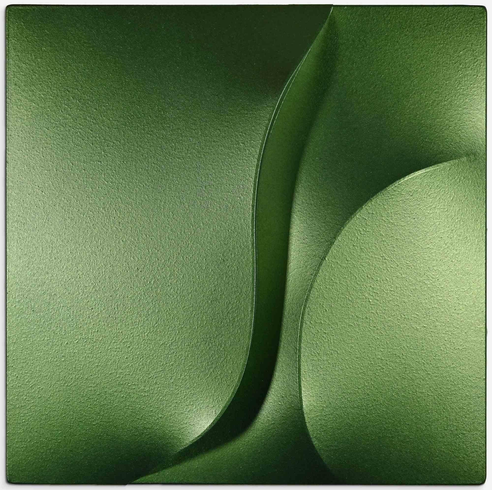Brou - Green ist ein zeitgenössisches Kunstwerk von Giuseppe Amodio aus den 2010er Jahren.

Acryl auf gewölbter Leinwand.

Auf der Rückseite handsigniert und betitelt.

Echtheitszertifikat des Künstlers auf dem Foto.