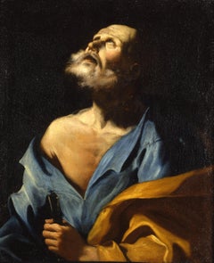 XVIIIe siècle par Giuseppe Antonio Petrini, Portrait de Saint Peters, Huile sur toile