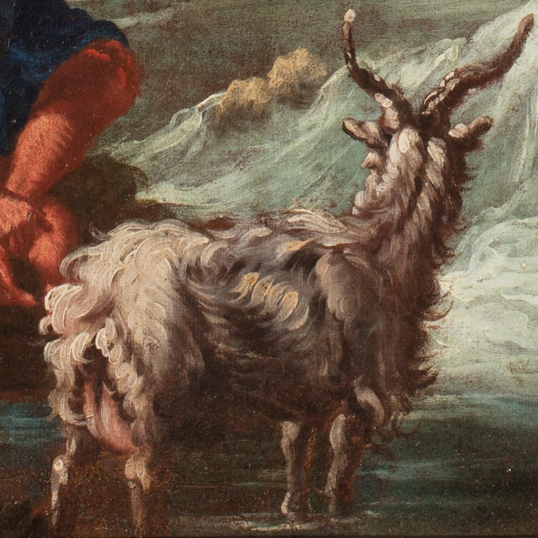 Giuseppe Pianca, Hirte mit Ziege und Fluss, Öl auf Leinwand, 18. Jahrhundert im Angebot 2