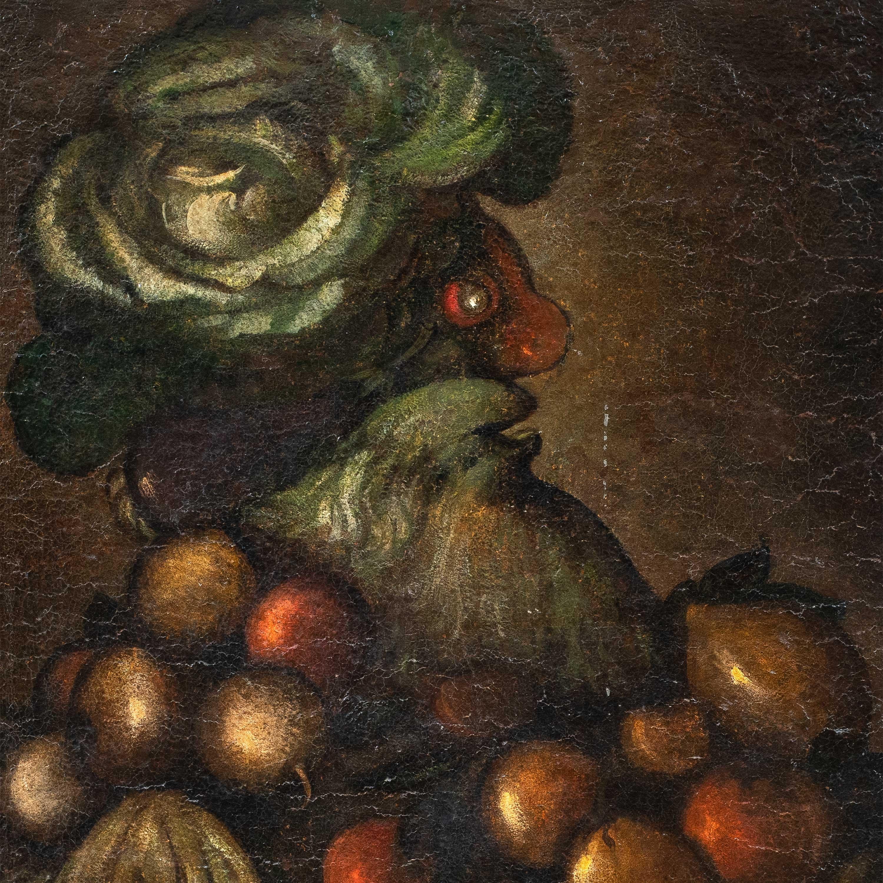 Baroque Arcimboldo follower - 18th century figure - Allegory of Autumn - Painting by Giuseppe Arcimboldo (Milan 1527 - Milan 1593)