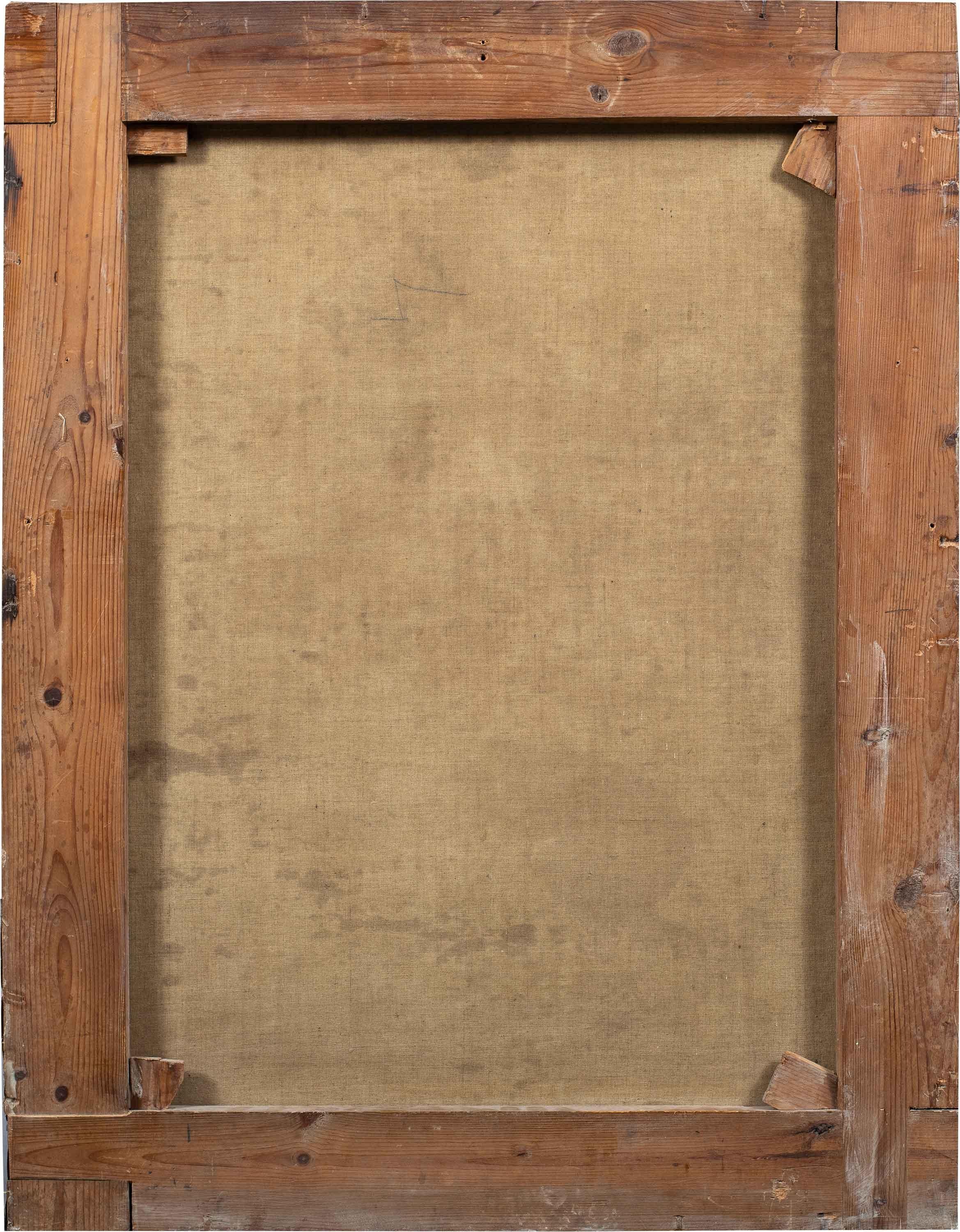 Baroque Arcimboldo follower - 18th century figure - Allegory of Autumn - Black Figurative Painting by Giuseppe Arcimboldo (Milan 1527 - Milan 1593)