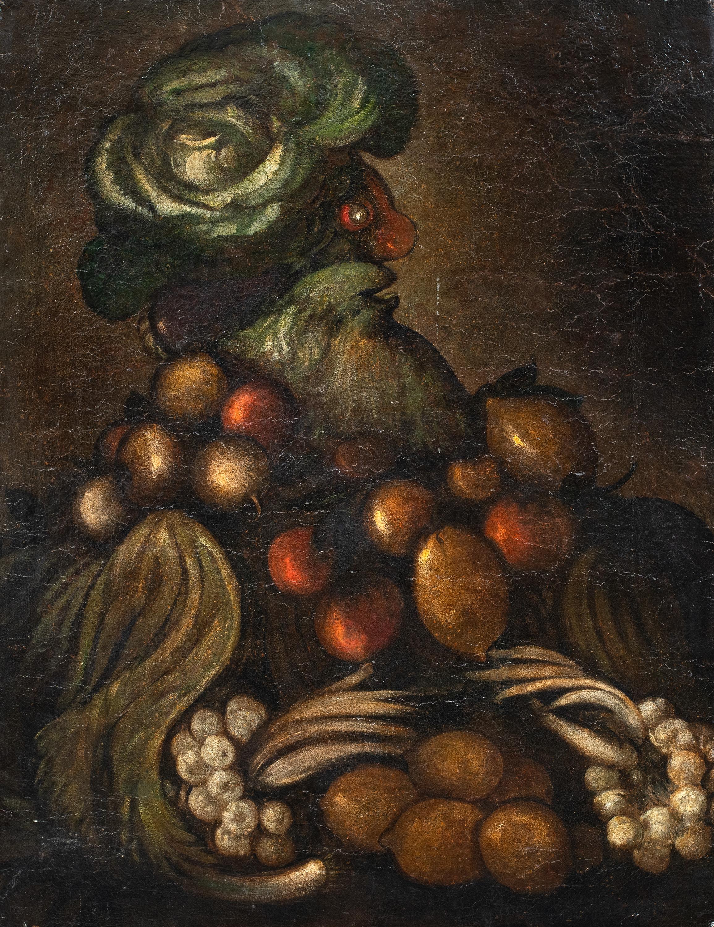 Baroque Arcimboldo follower - 18th century figure - Allegory of Autumn