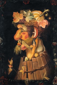 Follower of Giuseppe Arcimboldo - Early 20th century figure painting - Autumn