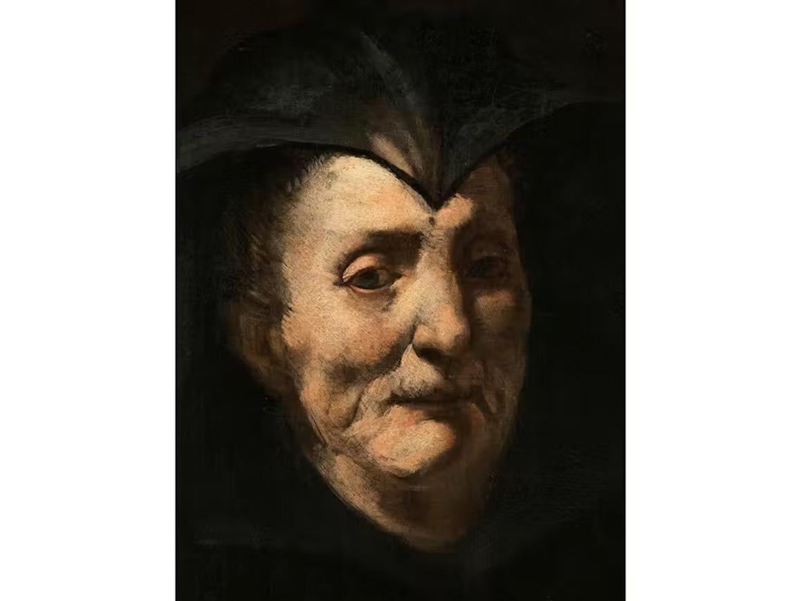 Giuseppe Assereto (Genova - 1626 ca – Genova 1656/57)
Title: Portrait of an elderly woman, possible portrait of Maddalena Massone, wife of Gioacchino Assereto
Medium: Oil on canvas
Dimensions: without frame 65.5 x 51.5 cm – with frame 90 x 77