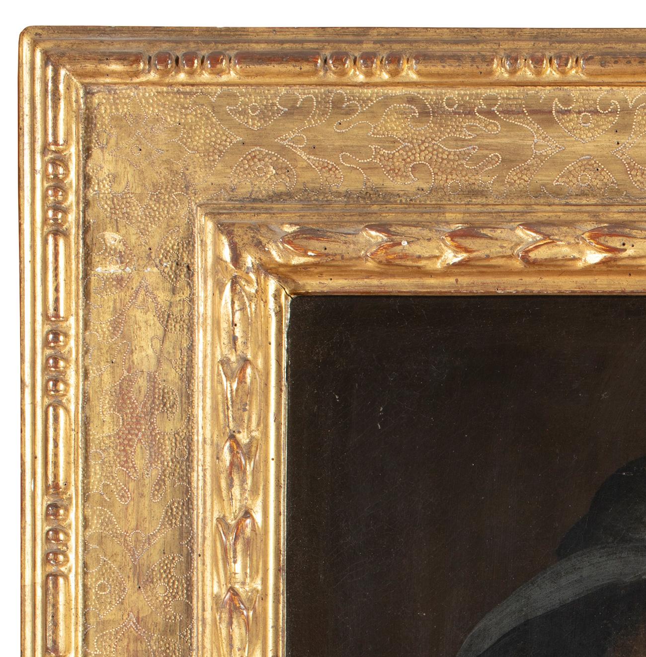 Ritratto di donna anziana olio su tela del XVII secolo di Giuseppe Assereto in vendita 4