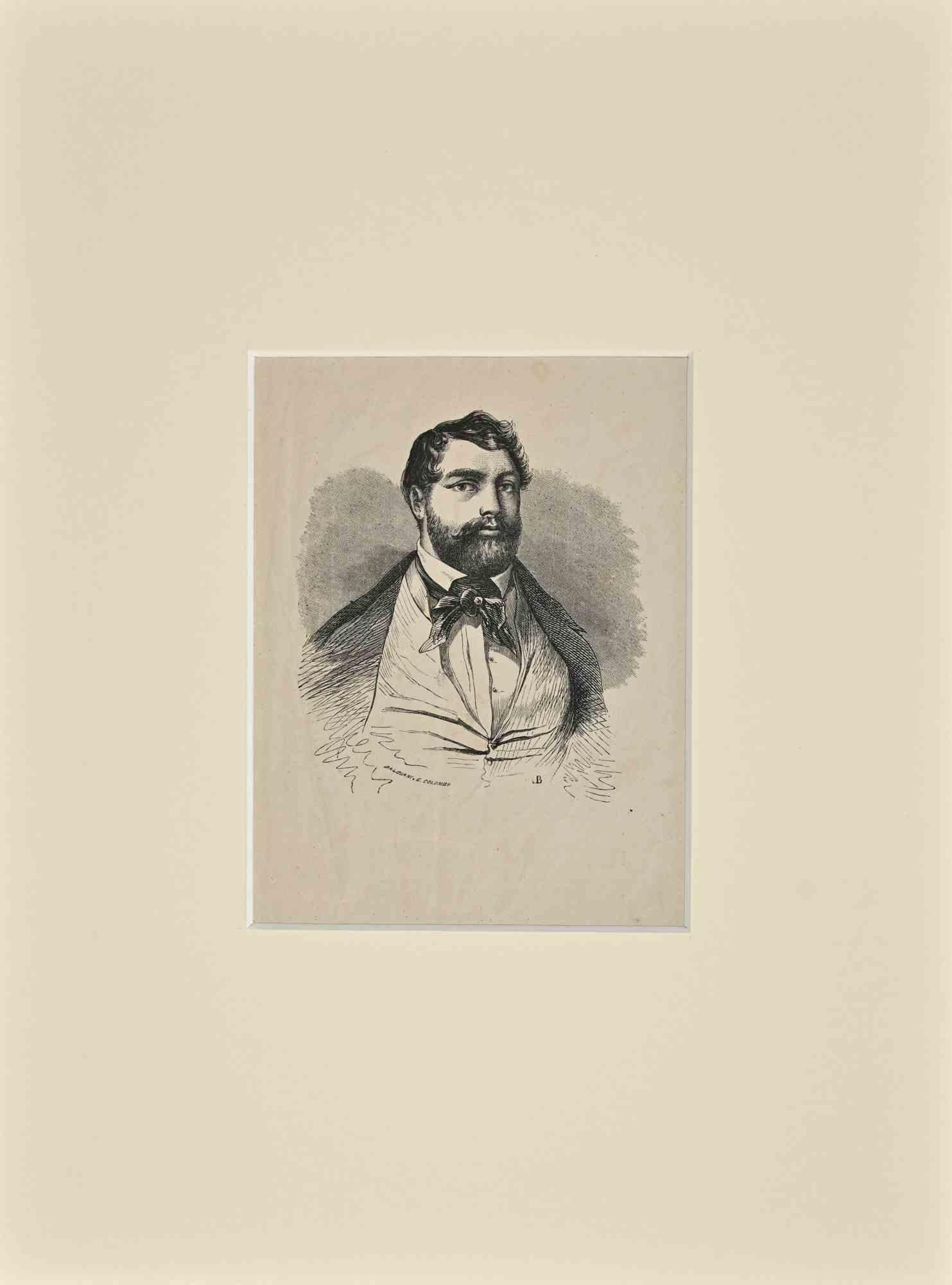 The Portrait is an original lithograph print on ivory-colored paper, realized in the 19th Century by Giuseppe Balbiani.

Signed on the plate

Good condition with some folding and a cutting.

The artwork realized through deft strokes by preciseness.
