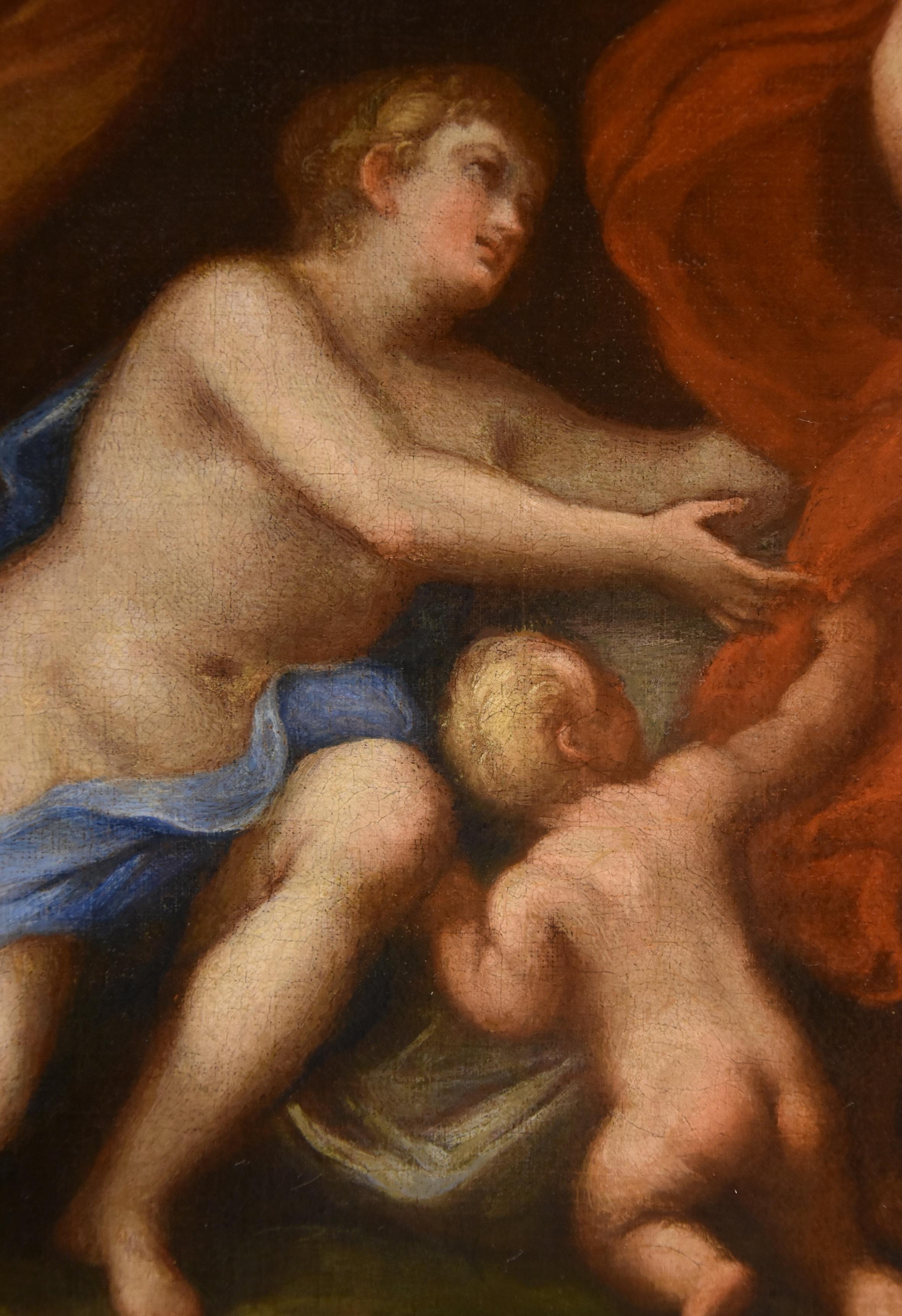Venus Adonis Cupid Chiari 17/18th Century Paint Oil on canvas Old master Italian For Sale 3