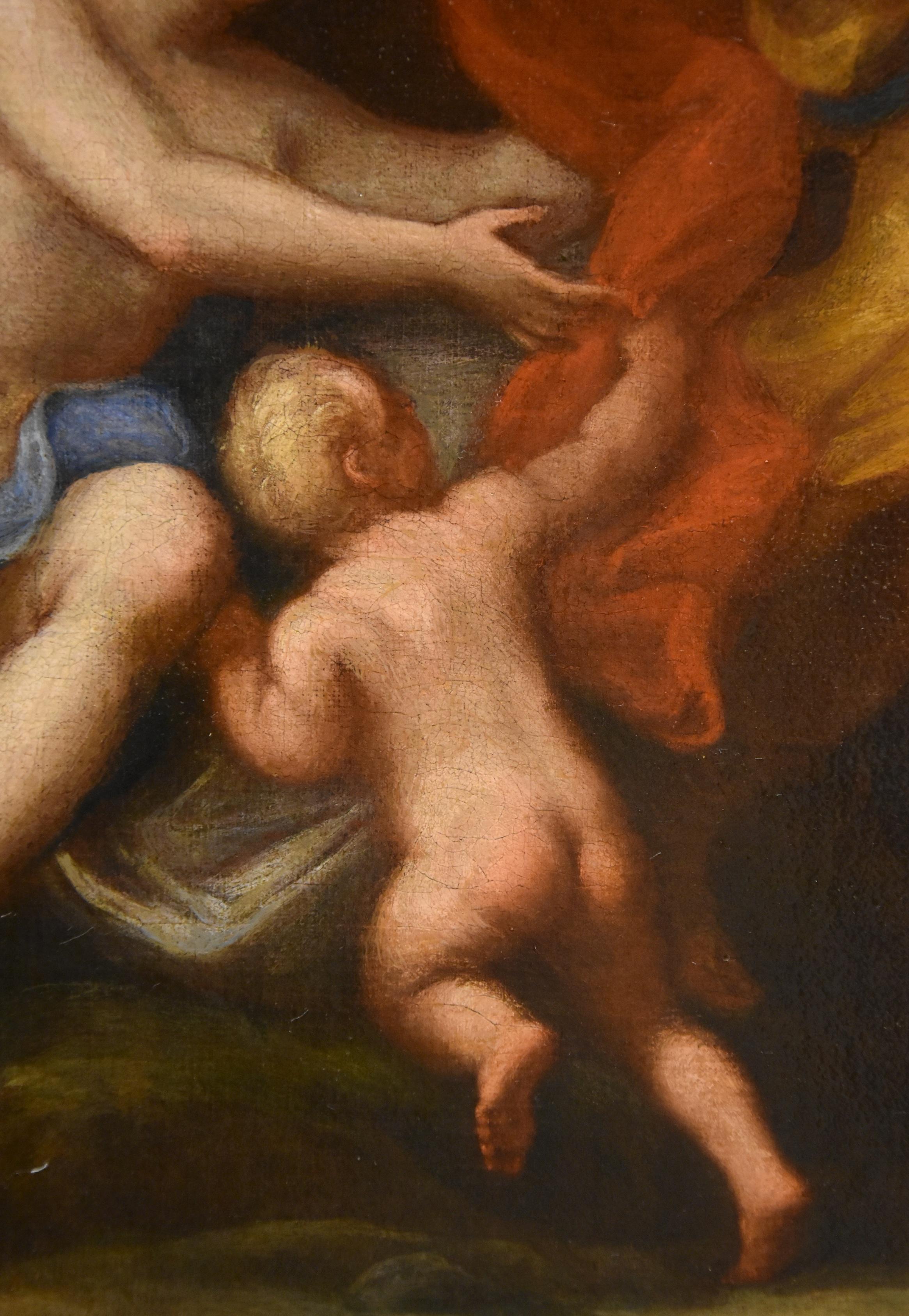 Venus Adonis Cupid Chiari 17/18th Century Paint Oil on canvas Old master Italian For Sale 4