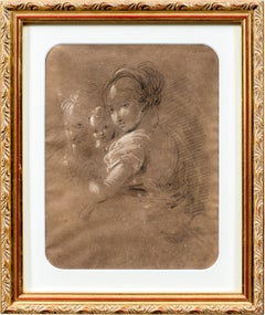 Giuseppe Bernardino Bison (Venise) - Dessin du début du XIXe siècle - Sainte Famille