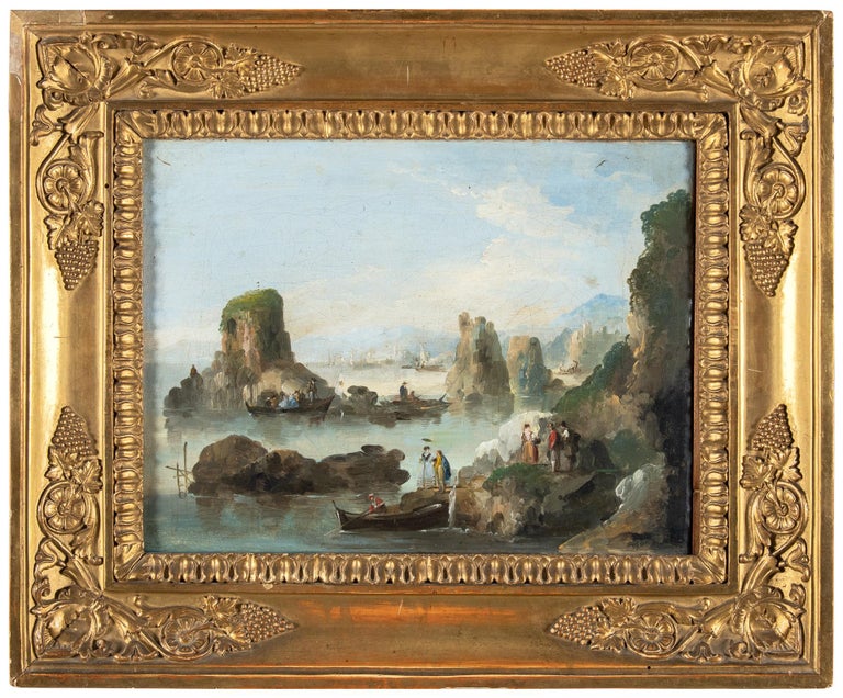 Pair of 18-19th century Venetian Bison paintings - Landscapes - Oil on canvas  - Old Masters Painting by Giuseppe Bernardino Bison