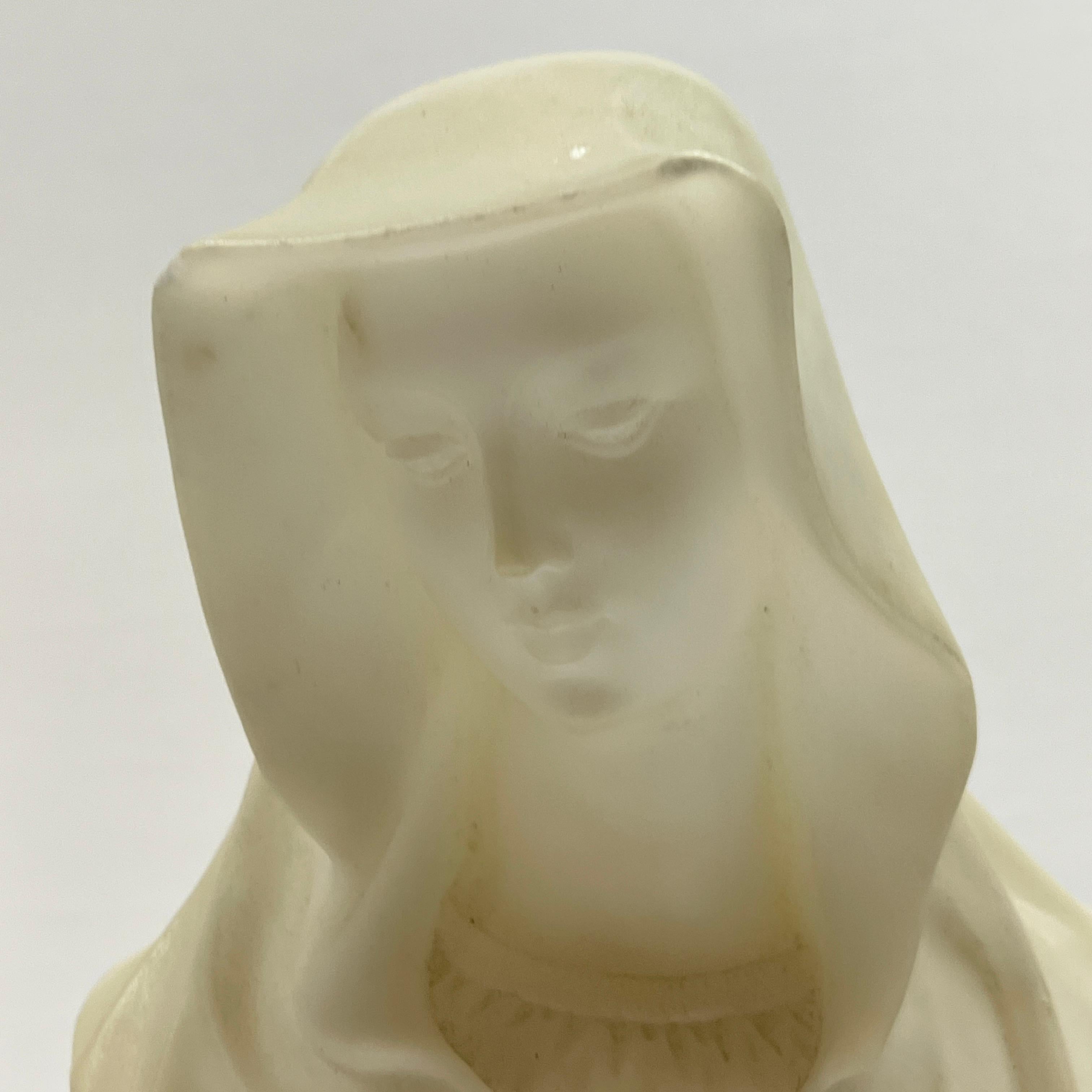 Giuseppe Bessi Marble Busts of Jesus and Mary 7