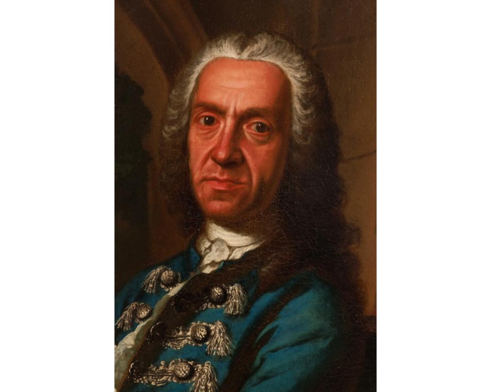 Giuseppe Bonito (Italian, 1707-1789) A Large Portrait of a Gentleman In Good Condition For Sale In New York, NY