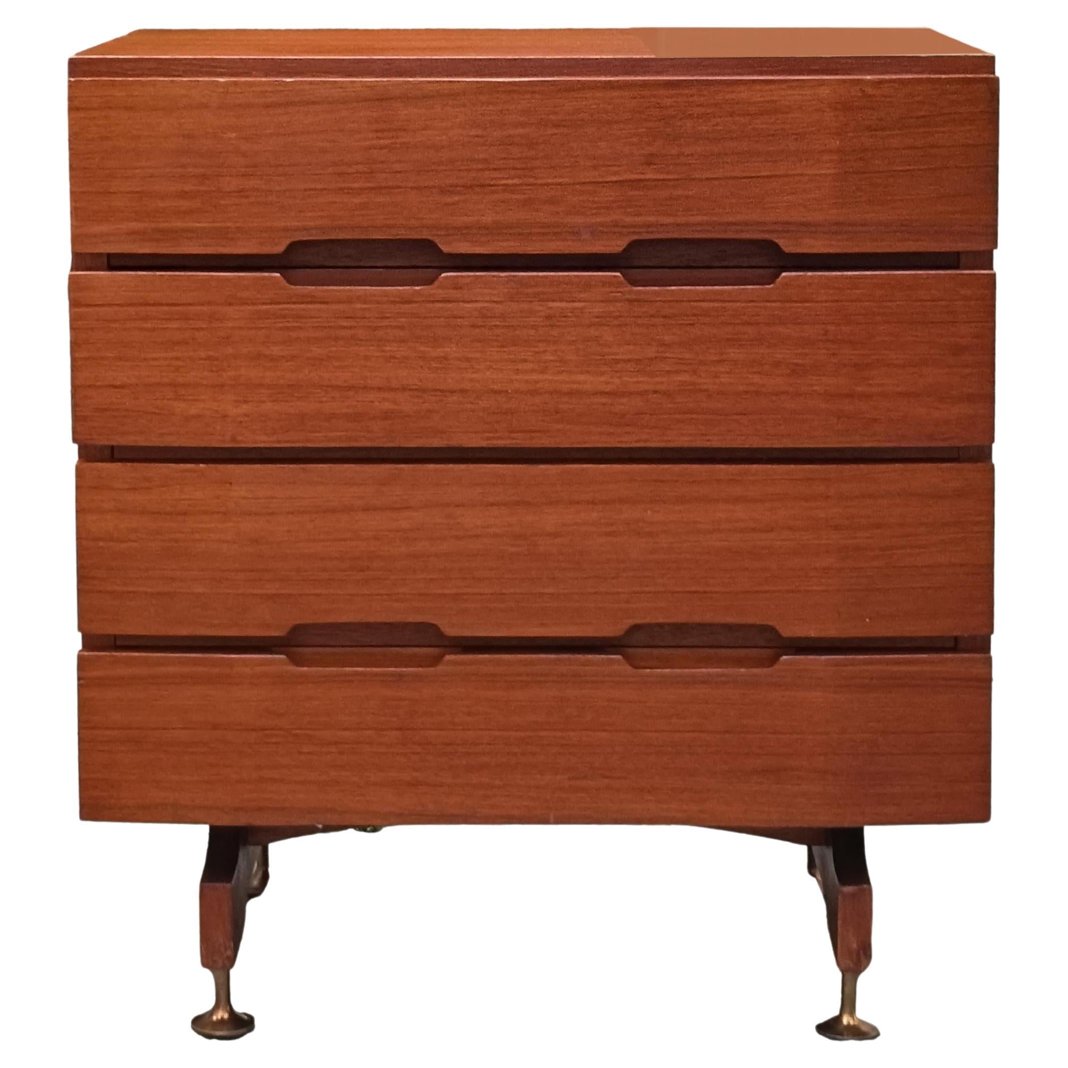 Giuseppe Brusadelli per GBL Cassettiera in Teak, Italia 1960s For Sale