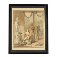 A Sacrifice to Venus, Watercolor on Paper Italy XVIII Century