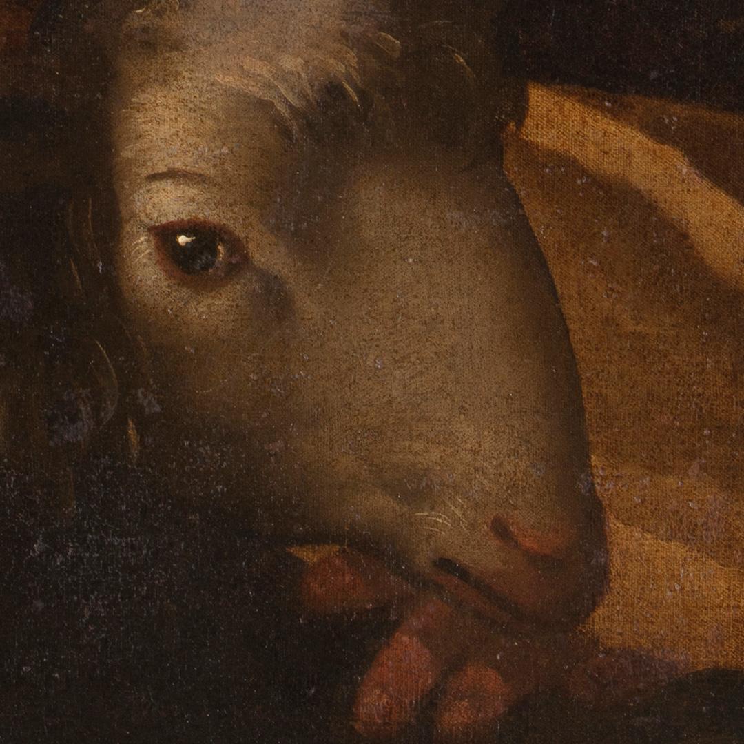 Giuseppe Caletti, „Der Hof Jester aus Dosso Dossi“, Öl auf Leinwand, 17. Jahrhundert im Angebot 2