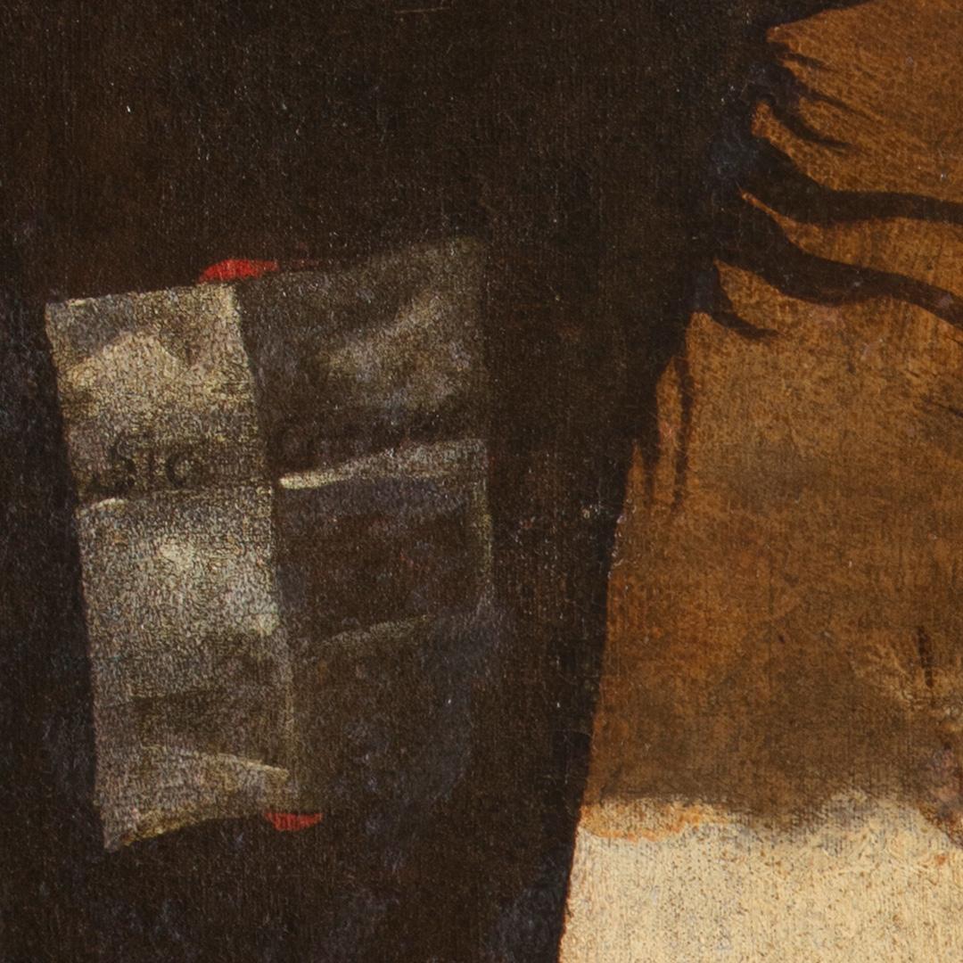 Giuseppe Caletti, „Der Hof Jester aus Dosso Dossi“, Öl auf Leinwand, 17. Jahrhundert im Angebot 4