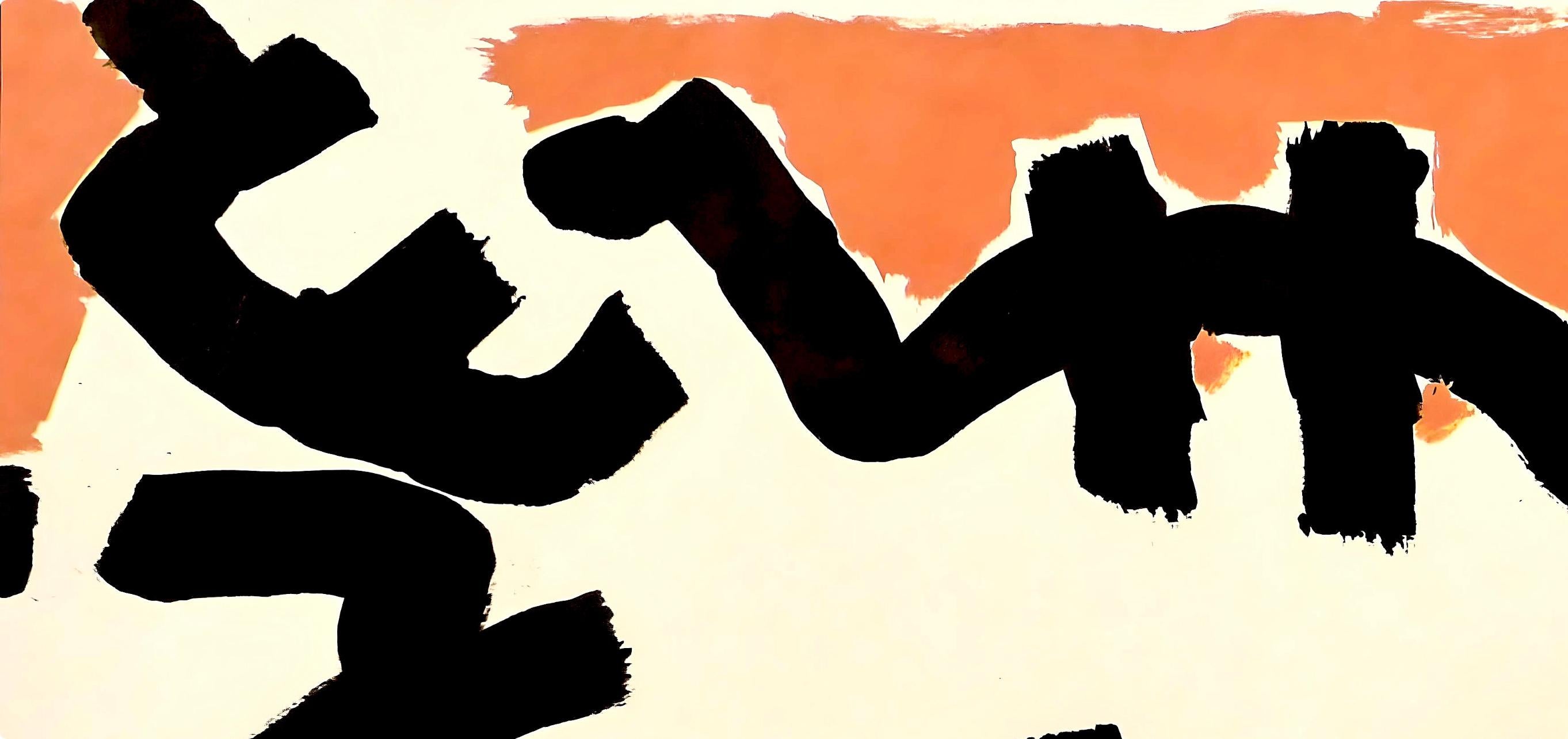 Capogrossi, Komposition, XXe Siècle (nach) (Schwarz), Figurative Print, von Giuseppe Capogrossi