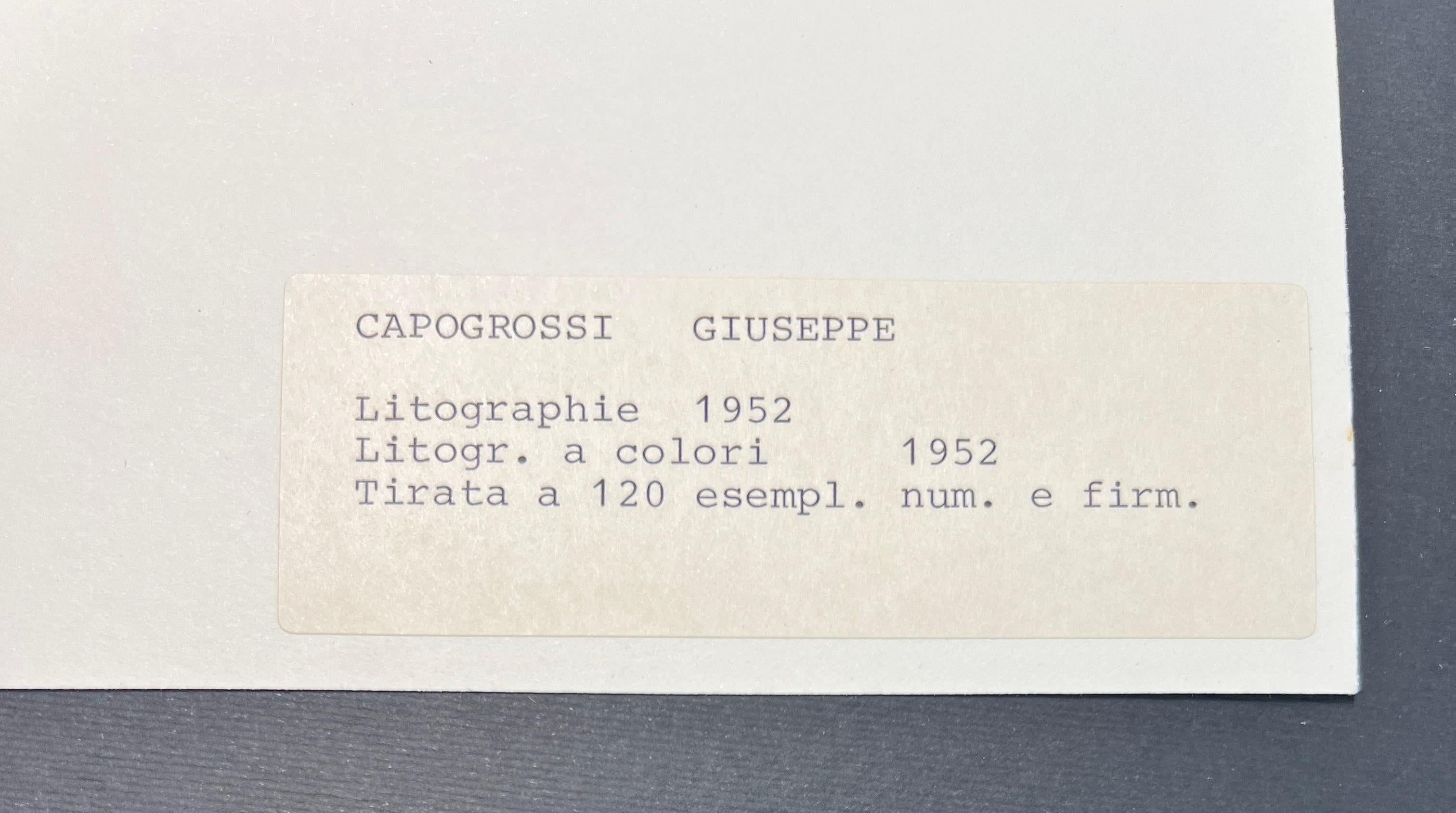 Giuseppe Capogrossi (1900-1972) - Coloured lithograph on paper - 1952 For Sale 7