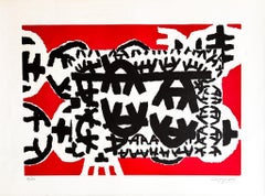 Giuseppe Capogrossi (1900-1972) - Linogravure sur papier - 1958